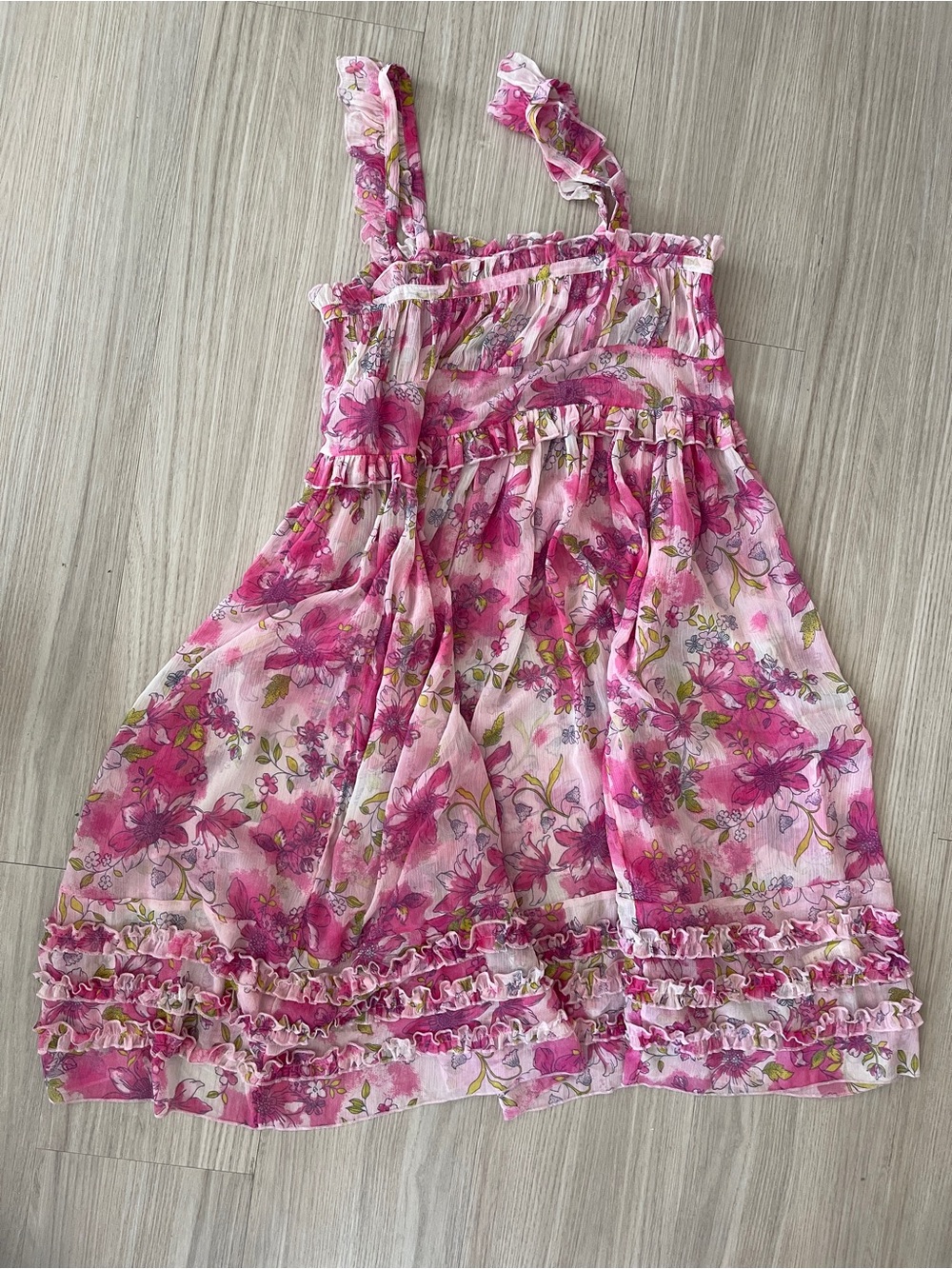 Size S free people sheer floral maxi dress coverup